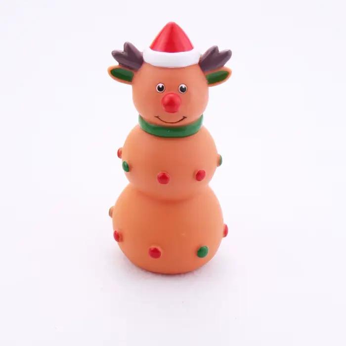Jouets à mâcher grinçants pour animaux de compagnie sur le thème de Noël, conception d'élan d'arbre 