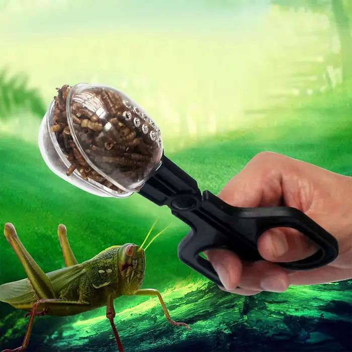 Pince à épiler en plastique pour animaux de compagnie, outil d'alimentation, pince, piège à insectes