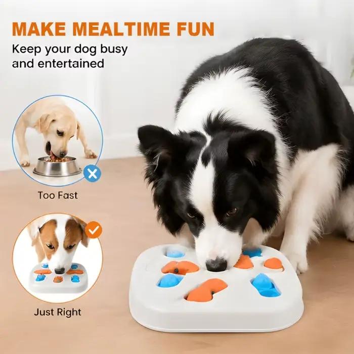 Plat nourriture anti-étouffement en Silicone pour chien, avec conception Puzzle, gamelle pour ingest