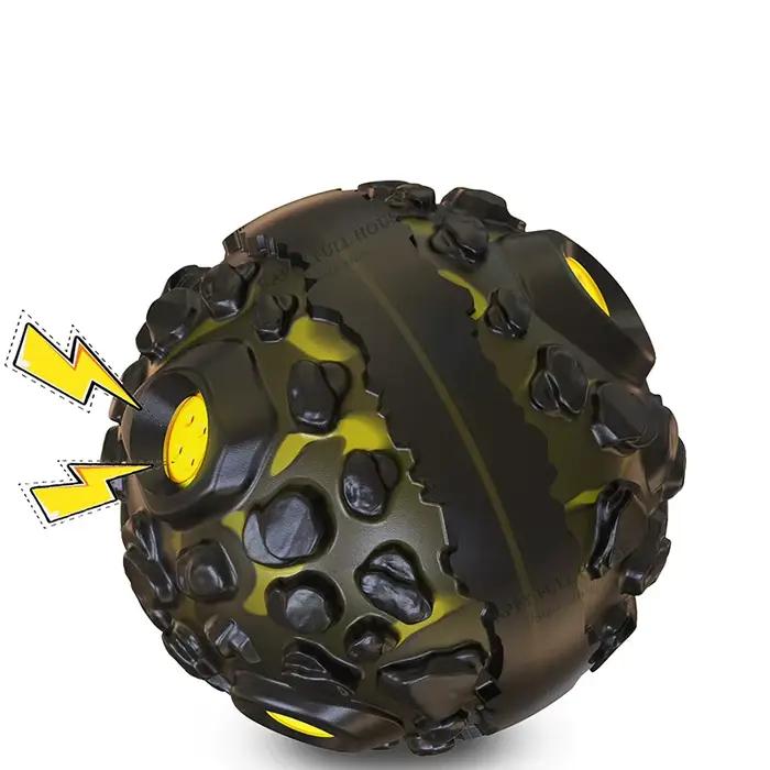 Balle jouet pour chien pour mâcheurs agressifs, jouet interactif pour chiens avec son grinçant amusa