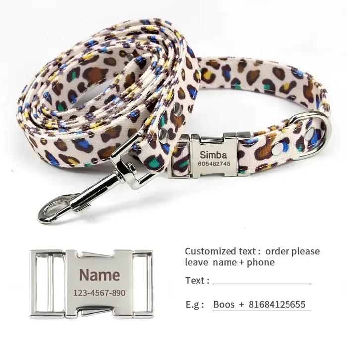 Collier de chien personnalisé avec nom gravé gratuit, colliers avec plaque signalétique personnalisé