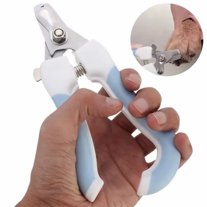 Coupe-ongles professionnel pour animaux de compagnie, en acier inoxydable, bicolore, pour chien et c