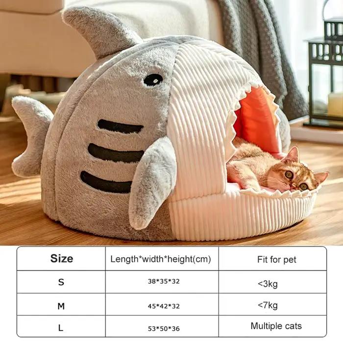 Lit chaud fermé pour chat, pour animaux de compagnie portables, panier pour chatons sucrés, coussin,