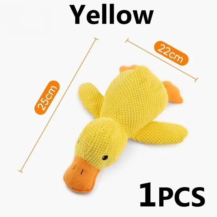 Jouets pour chiens en forme de canard jaune pour mâcheurs agressifs, jouet à mâcher couineur pour ch