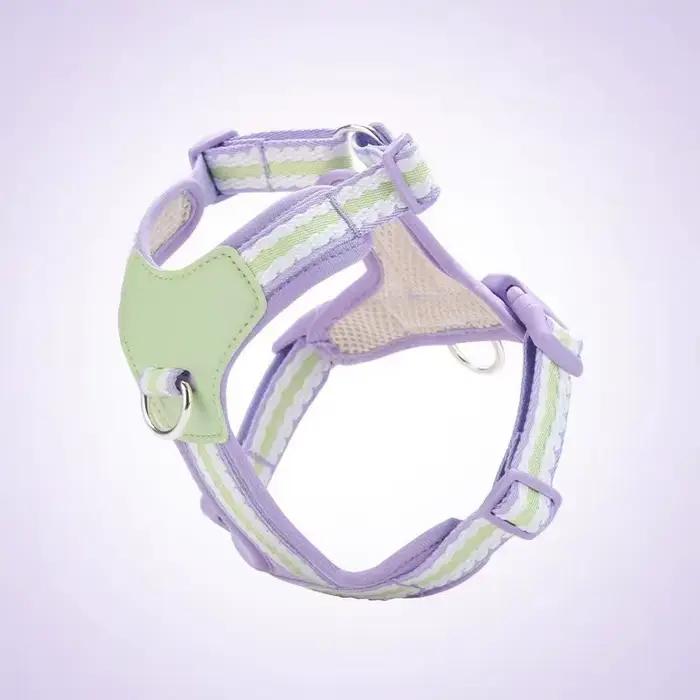 Harnais pour chien/animal de compagnie anti-traction avec collier, harnais respirant pour chien, lai