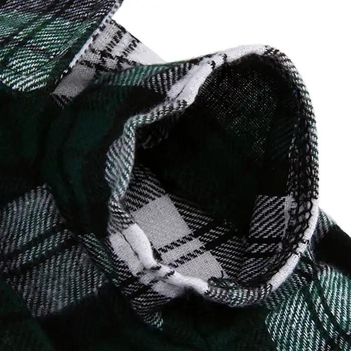 Vêtements pour petits chiens/chat, chemise à carreaux, manteau à revers, veste, hauts, accessoires p