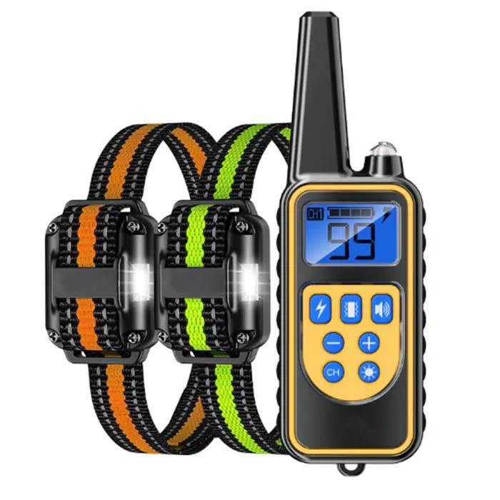 Collier de dressage pour chien avec télécommande, collier de choc étanche pour grands, moyens et pet
