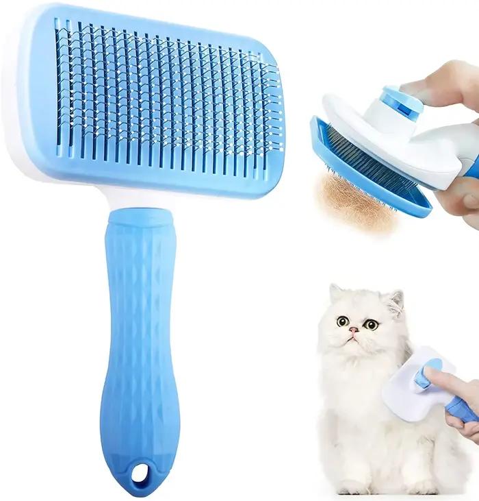 Brosse anti-poils pour chien et chat, peigne de toilettage et d'entretien pour animaux à poils longs