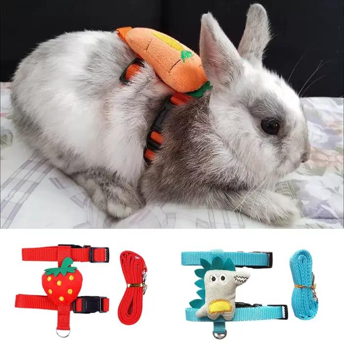 Ensemble de Laisse et Lapin de Dessin Animé, Hamster HarNISSAN, Articles pour Animaux de Compagnie, 