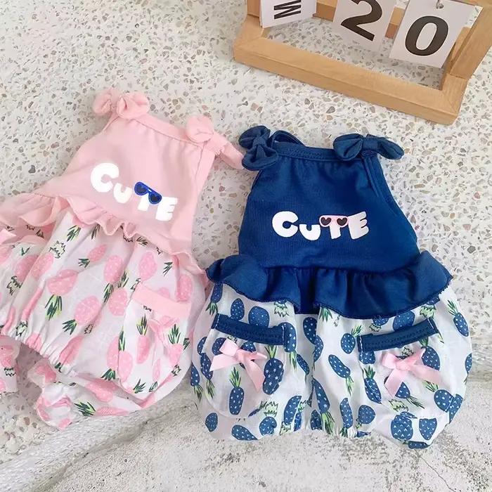 Barboteuses d'été mignonnes pour petits et moyens chiens, vêtements pour animaux de compagnie, panta