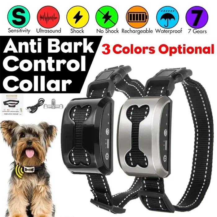 Garde Anti-aboiement pour chien de compagnie, étanche, Auto, Anti-aboiement humain, collier anti-abo