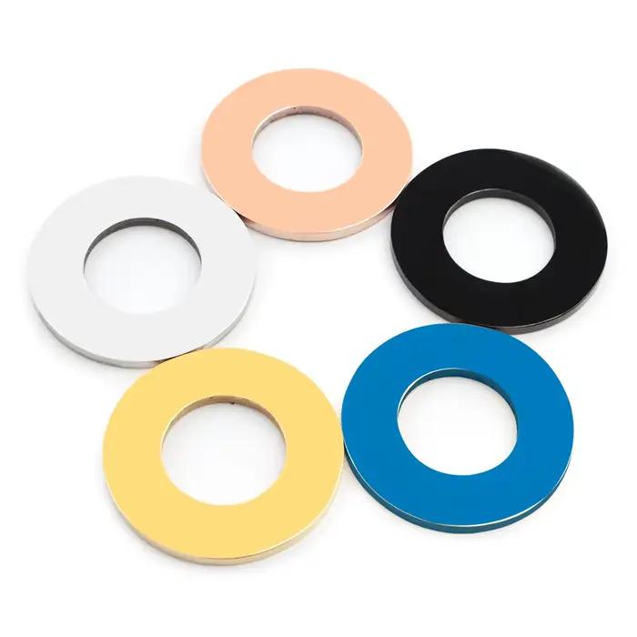 Étiquette vierge ronde polie miroir en acier inoxydable pour chien, bracelet, collier, bijoux, acces