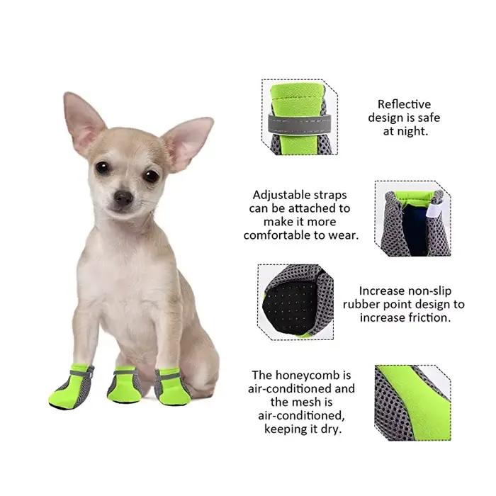 Chaussures pour chiens de compagnie, respirantes et imperméables, filet de marche en plein air, chau