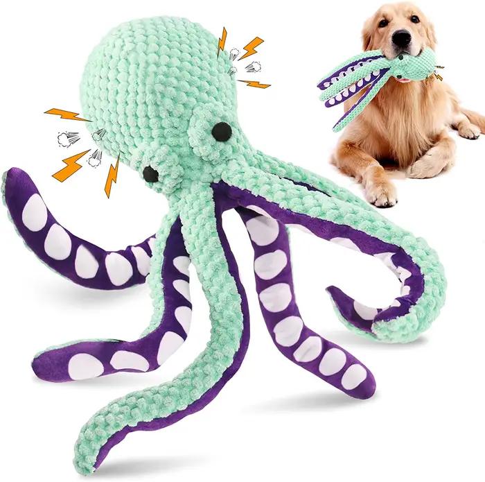 ATUBAN jouets pour chiens grinçants, jouet en peluche Durable pour chiens, jouets en peluche de Octo