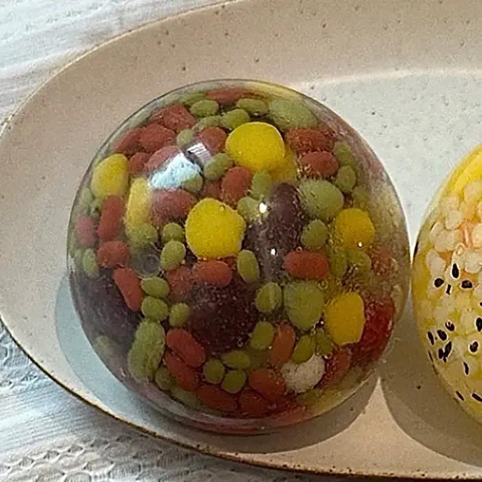 Boule anti-Stress alimentaire, boule de riz, jouet Squishy Fidget, balle à presser sans rebond, joue