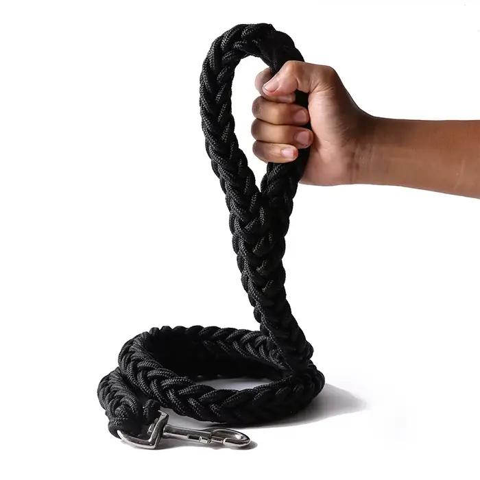 Laisse tressée en nylon pour animaux de compagnie, ULde traction anti-morsure, idéale pour la marche