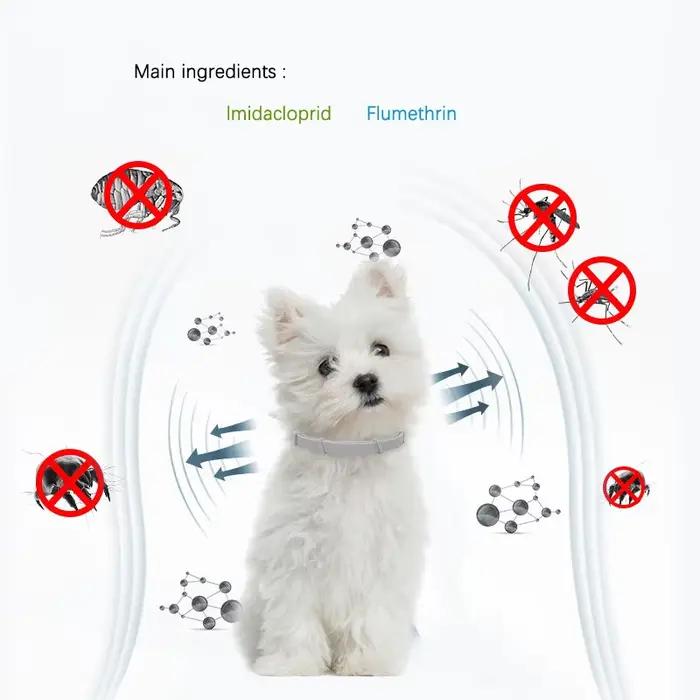 Collier de Protection Rétractable pour Animaux de Compagnie, Accessoire Anti-puces, Tiques, Antipara