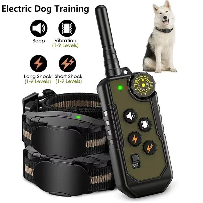 Collier de dressage électrique pour chien, télécommande, étanche, arrêt des aboiements pour chien de