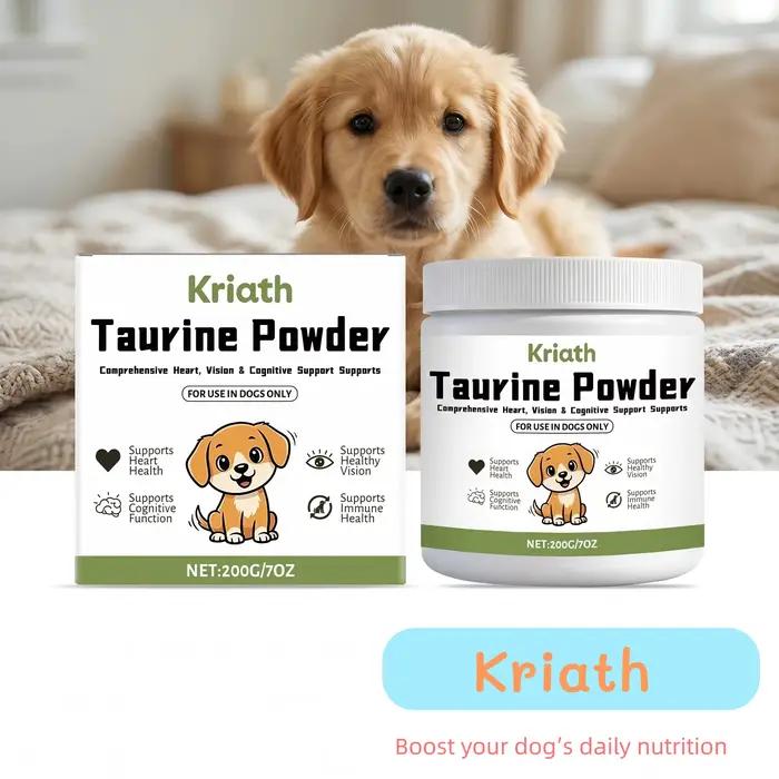 Poudre de Taurine pour Chiens Facile à Mélanger Soutient la Santé Cognitive Améliore la Luminosité d