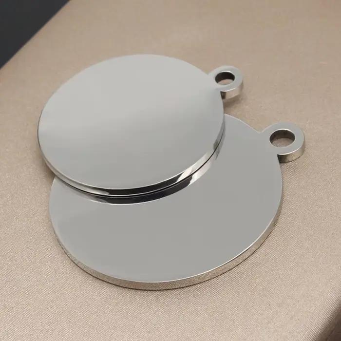 Collier personnalisé avec étiquette circulaire d'identification de chien et de chat, pendentif gravé