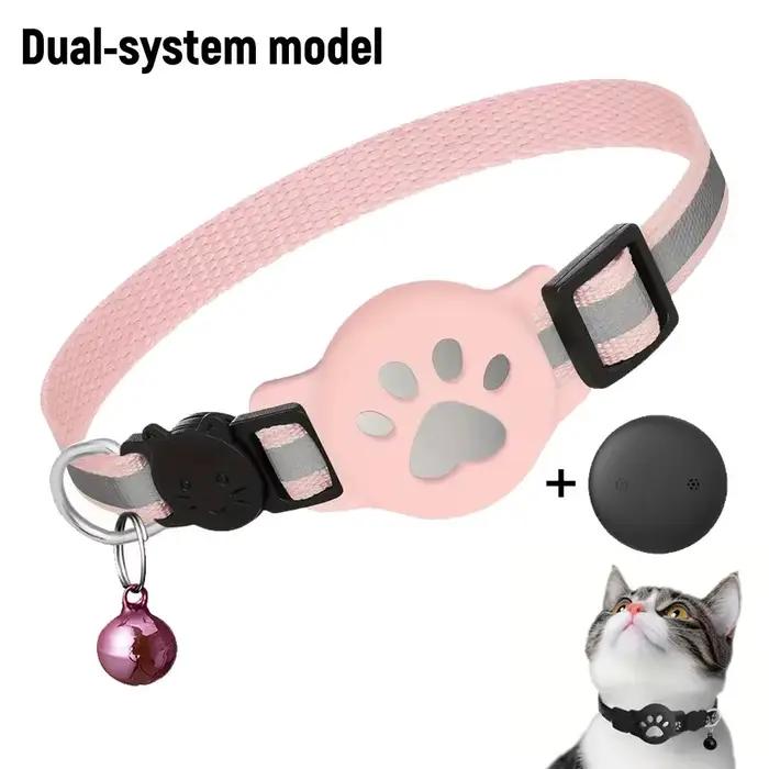 Collier réfléchissant pour chat, étui pour Airtag, housse de protection pour traceur GPS anti-perte,