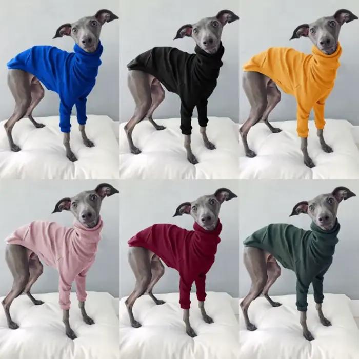 Fil à col roulé en coton pour animaux de compagnie, vêtements pour chiens, veste à deux pattes pour 