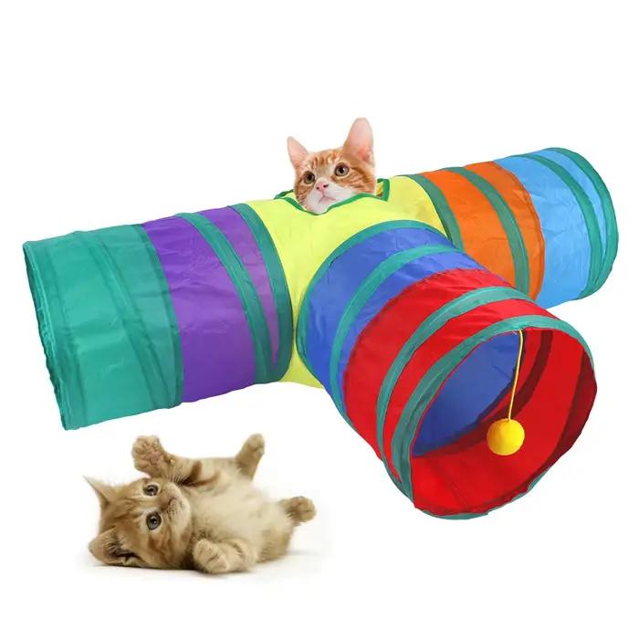 Jouet tunnel pliable pour animal de compagnie, tube de tunnel de jeu ennuyé pour chiot, chaton et la