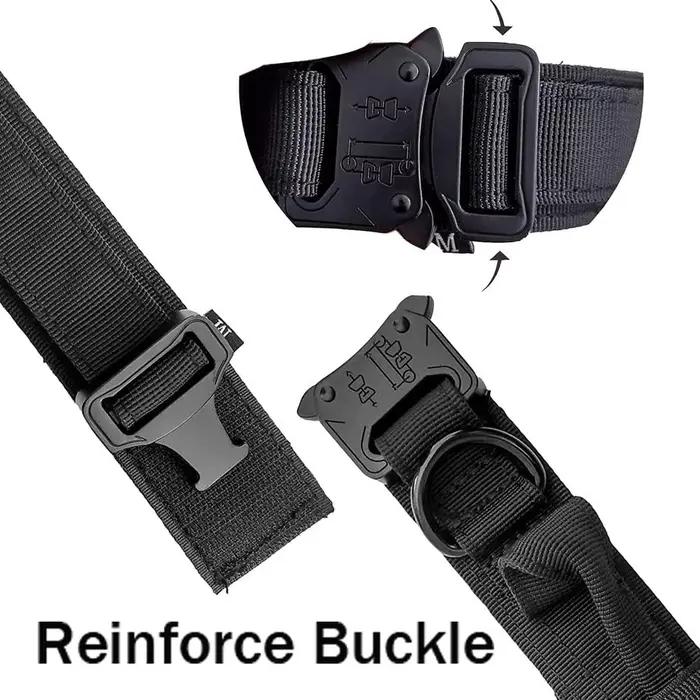 Ensemble de collier de chien durable réglable, laisse pour animal de compagnie militaire, moyen et g