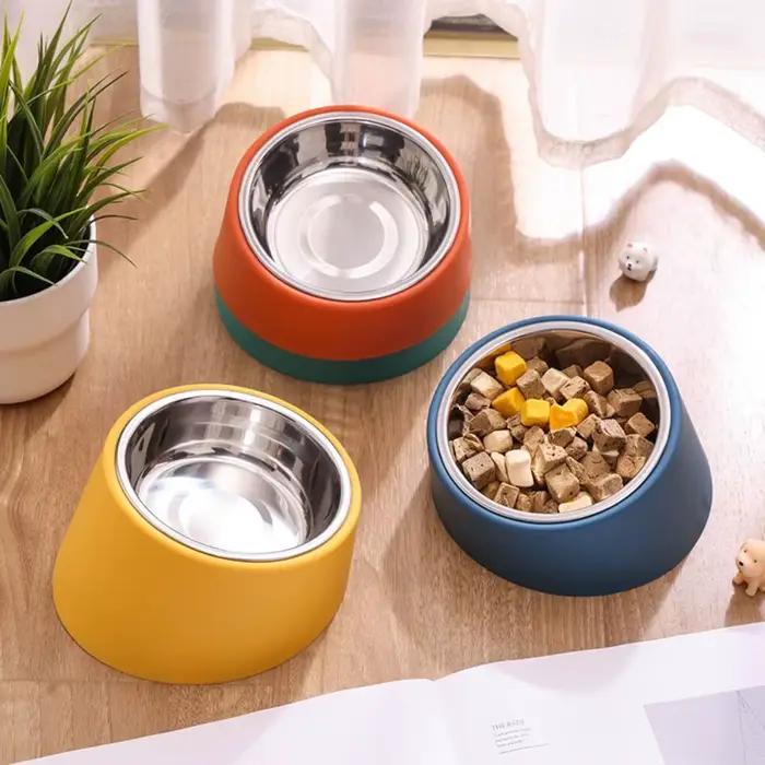 Mangeoire pour chien anti-renversement, grande capacité, protection du cou, bol pour chat durable en