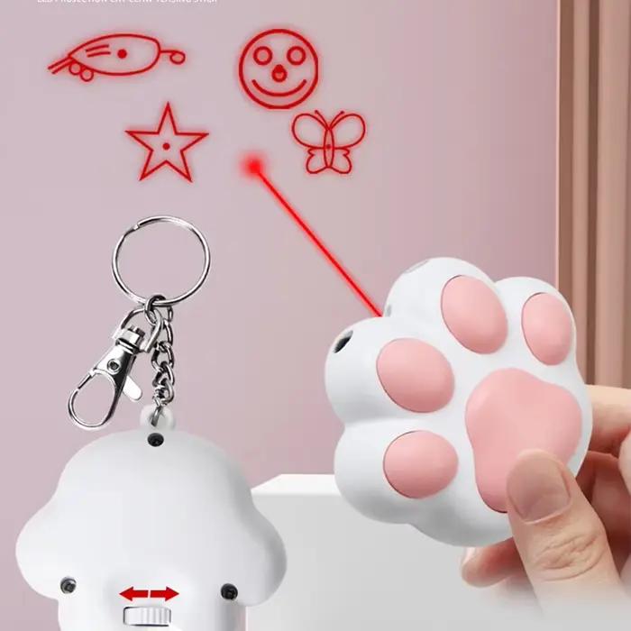 Jouet aste au laser pour animal de compagnie, motif de transformation, LED mignonne, animation lumin