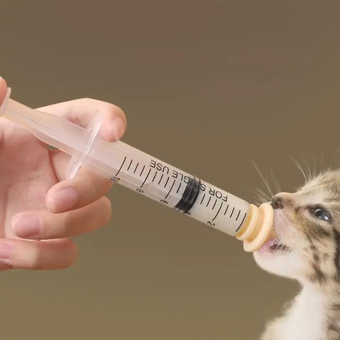 1 ensemble de sucette d'alimentation pour chaton, seringue de sucette en Silicone pour chiot, chaton