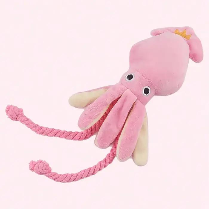 Jouet en peluche poulpe grinçant pour chien, jouet à mâcher durable et de santé dentaire pour petite