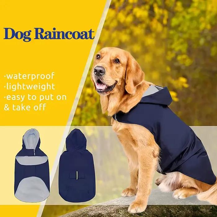 Manteau imperméable réfléchissant pour chien, vêtements imperméables pour petits et grands chiens, m