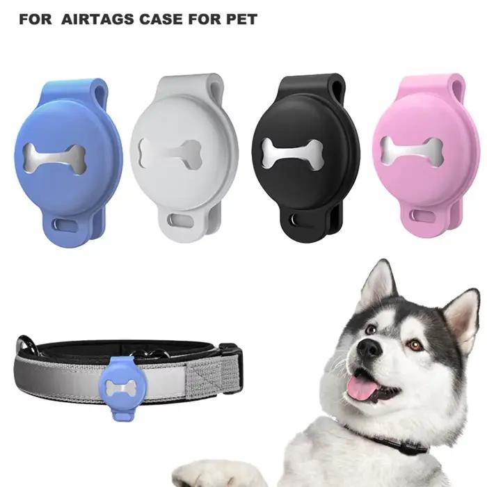 Air-tag Dog Collar Holder Étuis de protection pour GPS Dog Tracker Silicone Air Tag Cover pour Max W