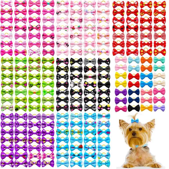 Nœuds de toilettage pour animaux de compagnie, 10/20/30 pièces, mélange de couleurs pour chiots, acc