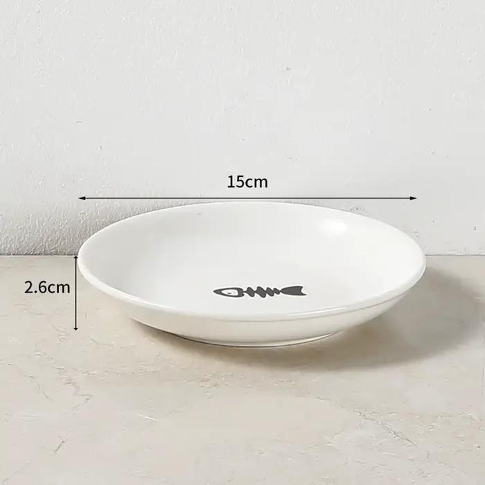 Bol pour chat amable aux moustaches, large bol d'alimentation humide pour chat, bol de nourriture en