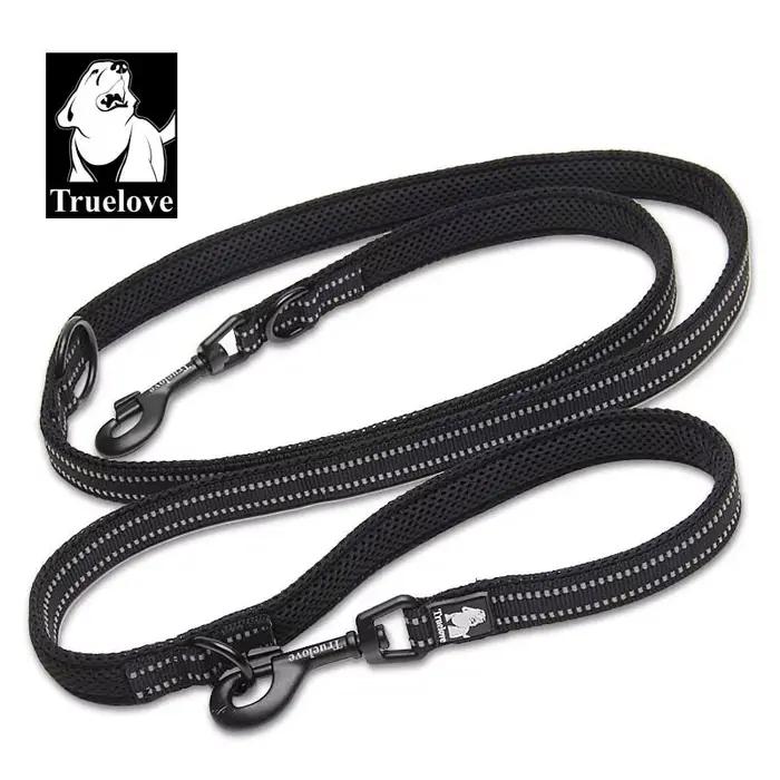 Truelove 7 en 1 multi-usages réglable chien plomb main libre laisse d'entraînement pour animaux de c