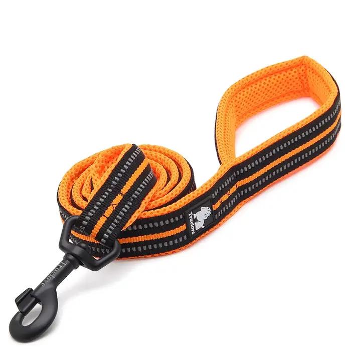 Winhyepet laisse pour chien en nylon avec poignée rembourrée confortable laisse pour animaux de comp