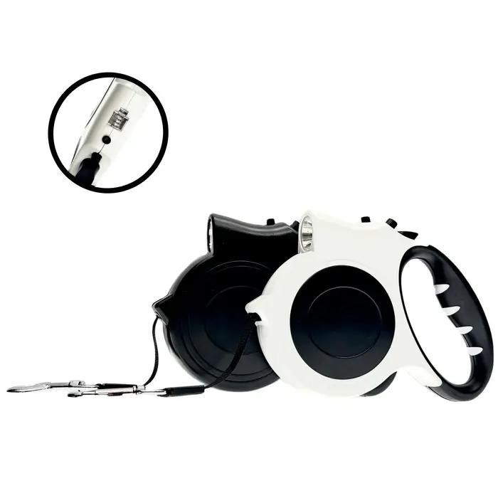 Laisse rétractable éclairée pour chien, 1 pièce, 16 pieds, réglable, idéale pour les chiens moyens e