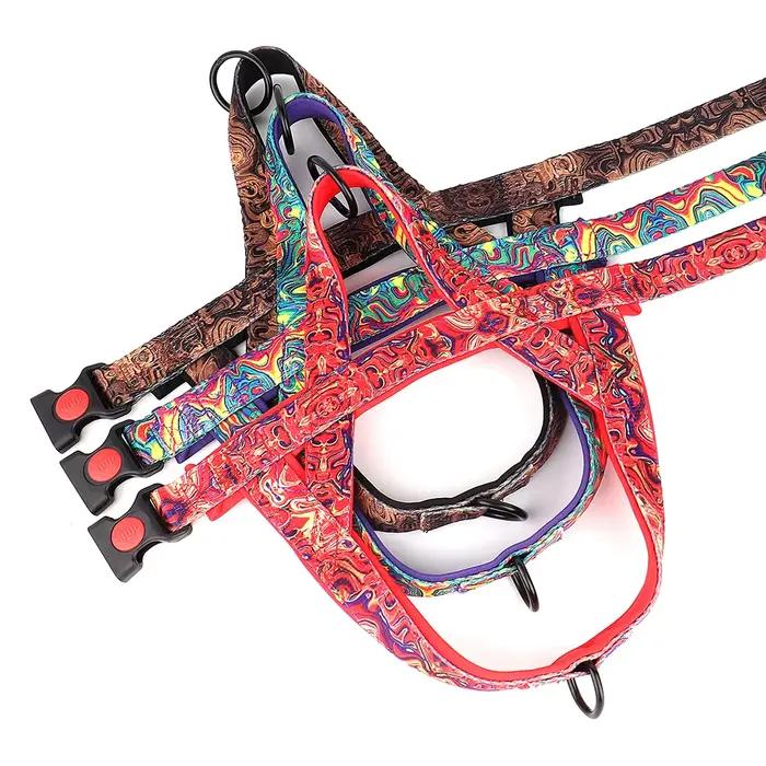 Harnais en Nylon pour chien, sans traction, solide, réglable, gilet d'entraînement de marche pour an