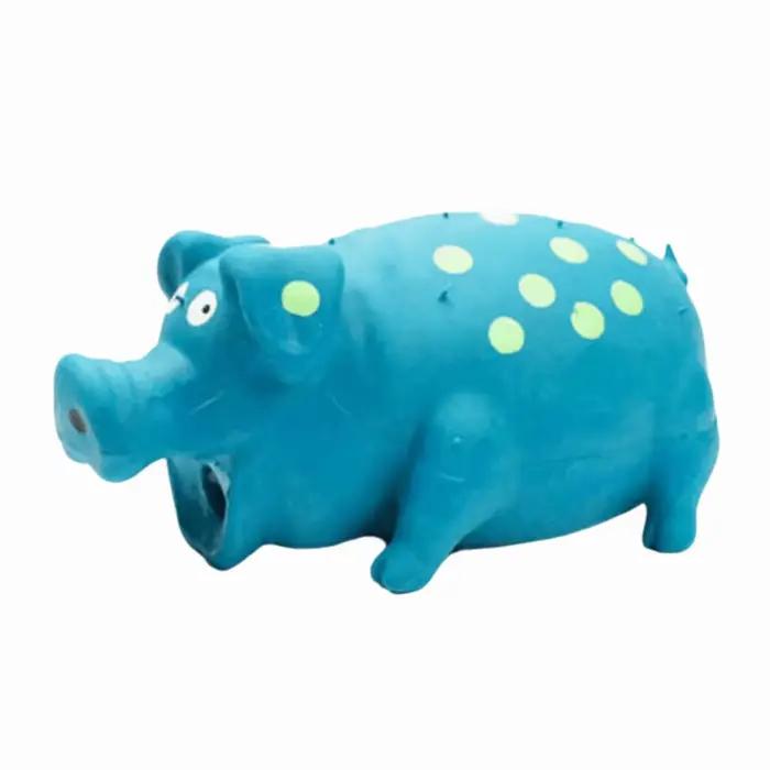 Jouet pour chien en latex non toxique, couineur, son de gémissement doux, en forme de cochon tacheté