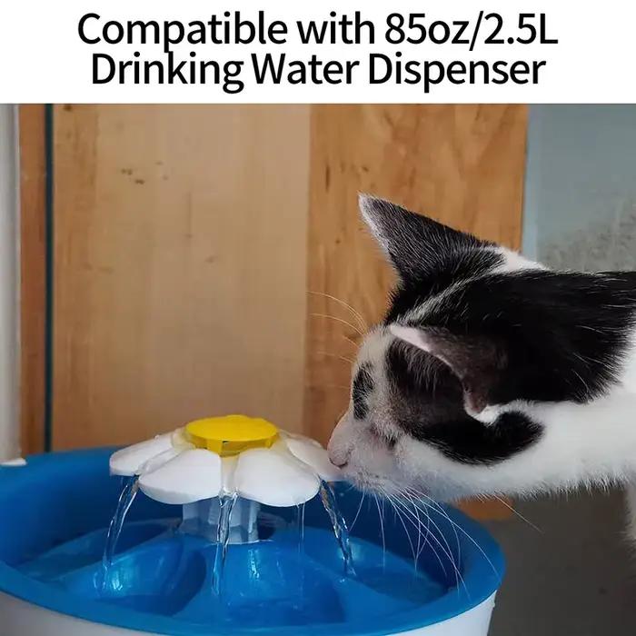 Distributeur d'eau avec filtre éponge pour animaux de compagnie, 10/4/1 pièces, pour chats et chiens