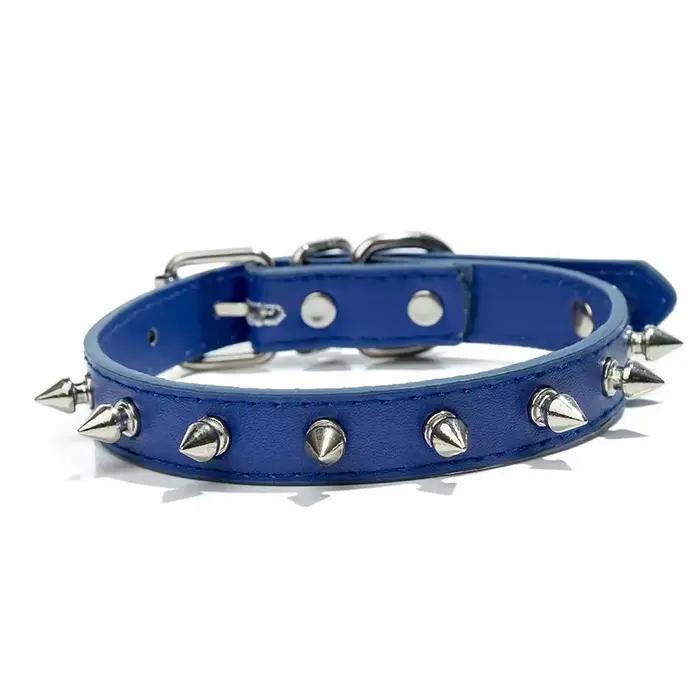 Collier en cuir clouté à pointes pour animaux de compagnie, sangle de cou, petits, moyens et grands 