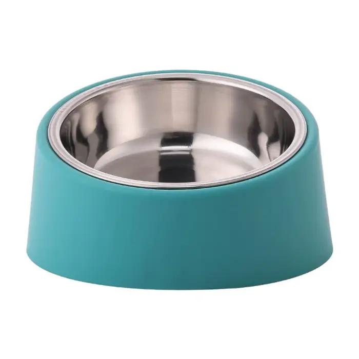 Bols amovibles avec poignées en acier inoxydable, support robuste, mangeoire ergonomique pour chien 