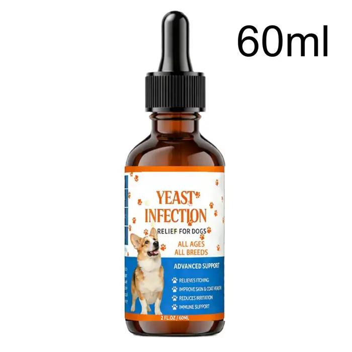 Gouttes naturelles anti-démangeaisons pour chiens 60 ml – Soin apaisant pour peaux irritées et sèche