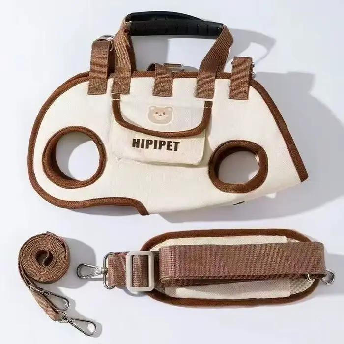 Sac à dos de transport pour chien avec harnais de levage pour petits chiens, sacoche de transport av