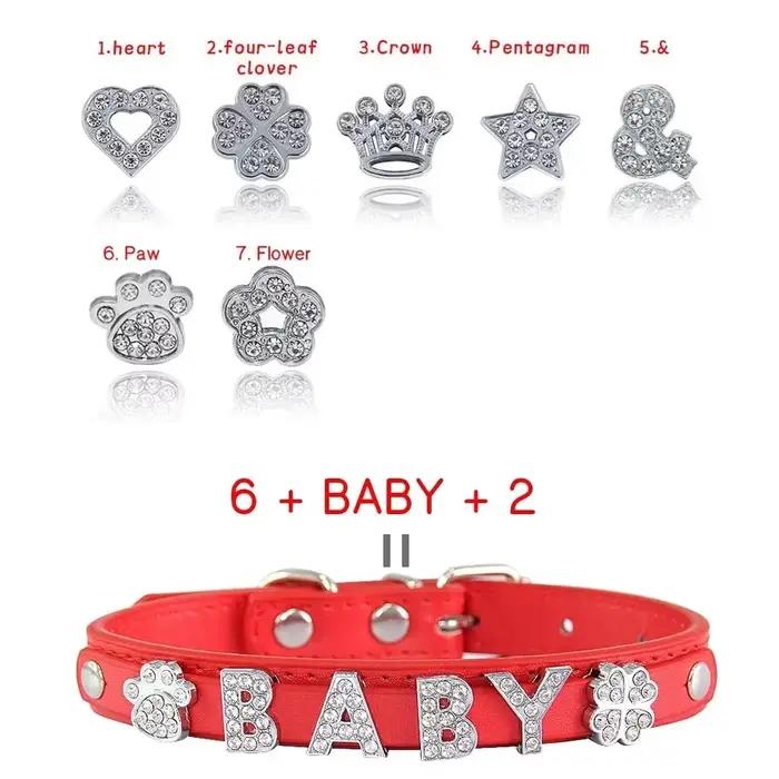 Colliers pour chiots en strass scintillants, personnalisés pour petits chiens, chats, Chihuahua, col