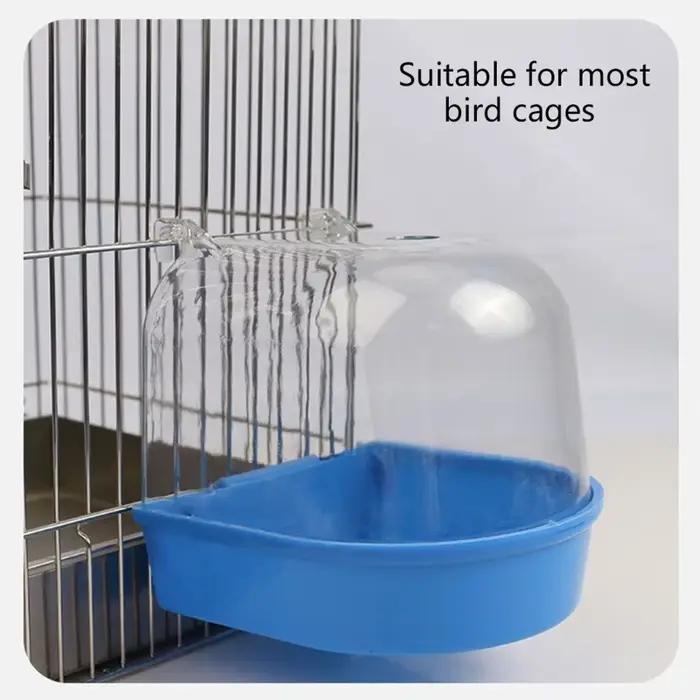 Boîte de bain pour oiseaux de compagnie, Cage de baignoire pour perroquets, accessoires pour perruch
