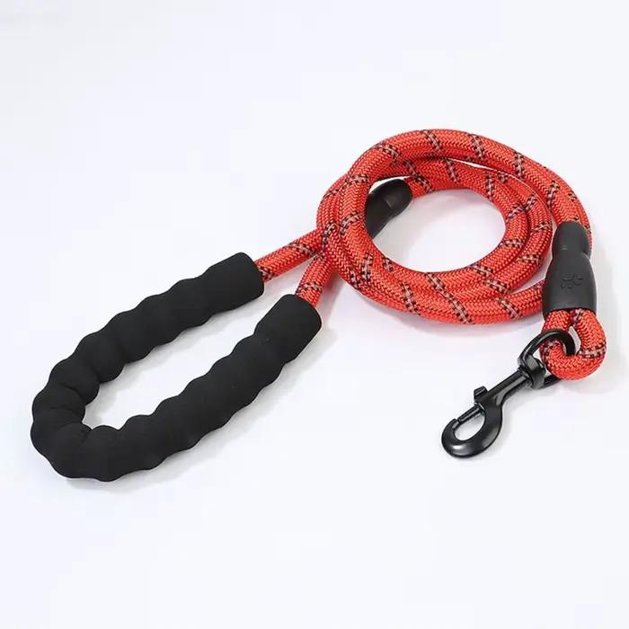 Laisse pour chien, corde antidérapante, laisse en plomb, corde tressée robuste, collier à boucle rég