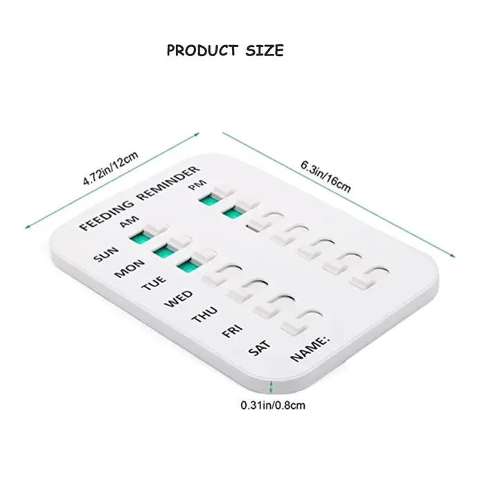 Rappel d'alimentation pour animaux de compagnie, tableau d'indication AM/PM avec autocollant de rapp